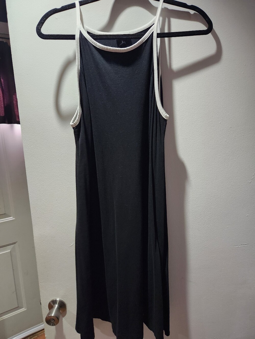 torrid Black Midi Tank Dress with White Trim